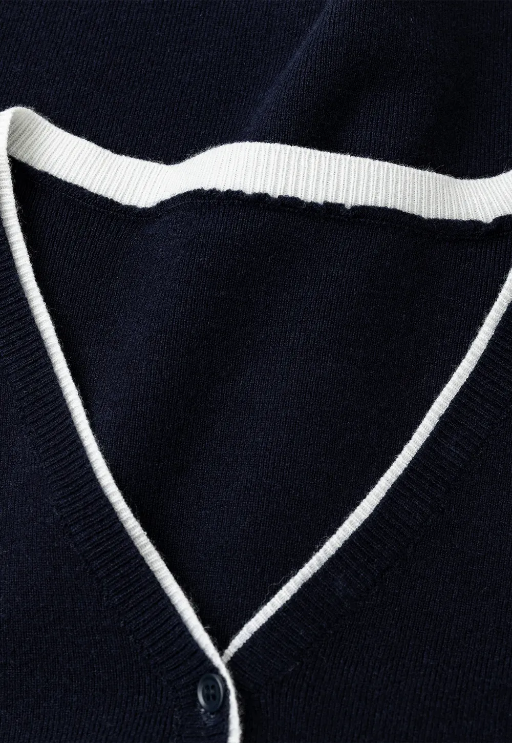 V Neck Henley Placket Long Sleeve Woolen Knit Sweater