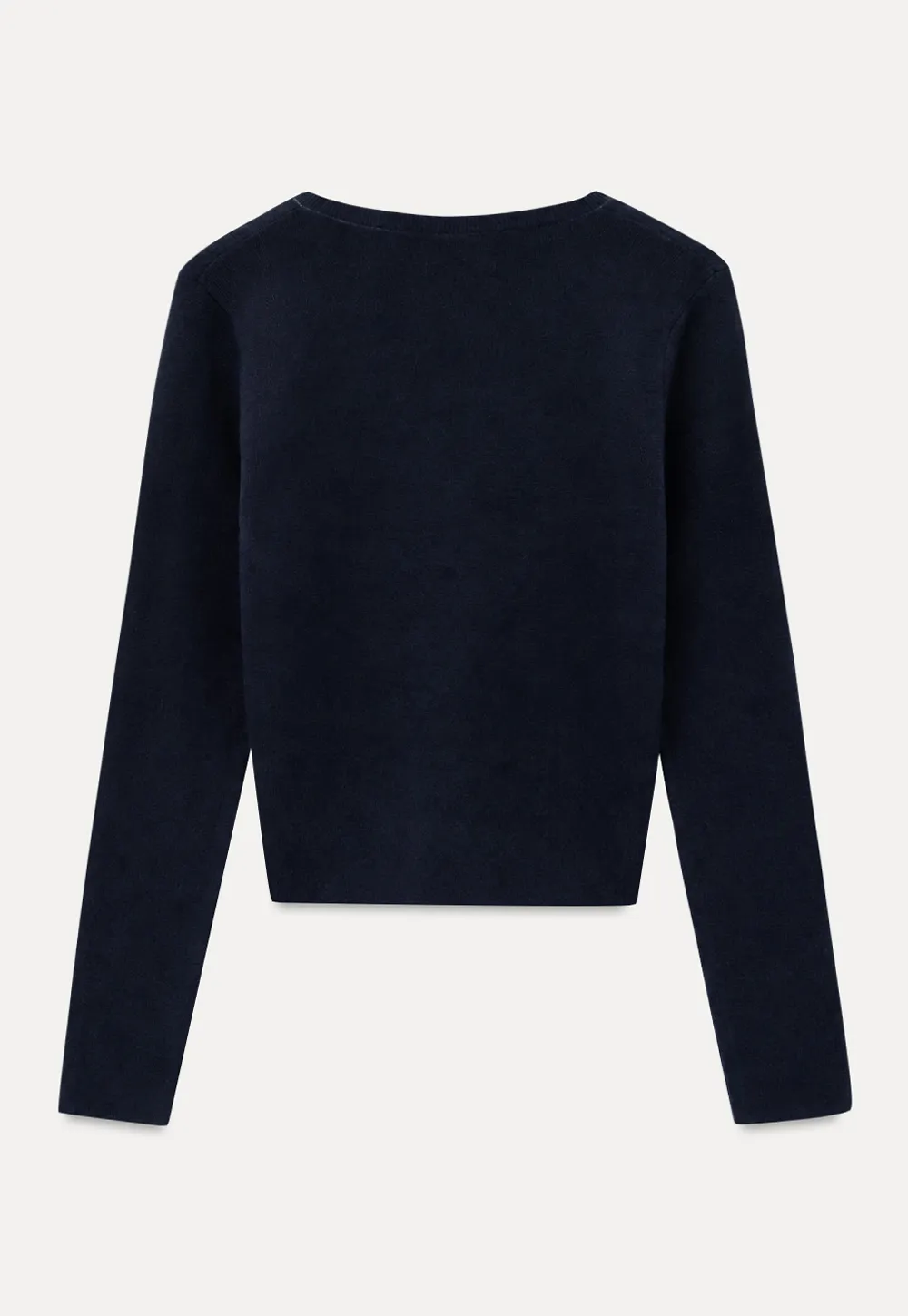 V Neck Henley Placket Long Sleeve Woolen Knit Sweater