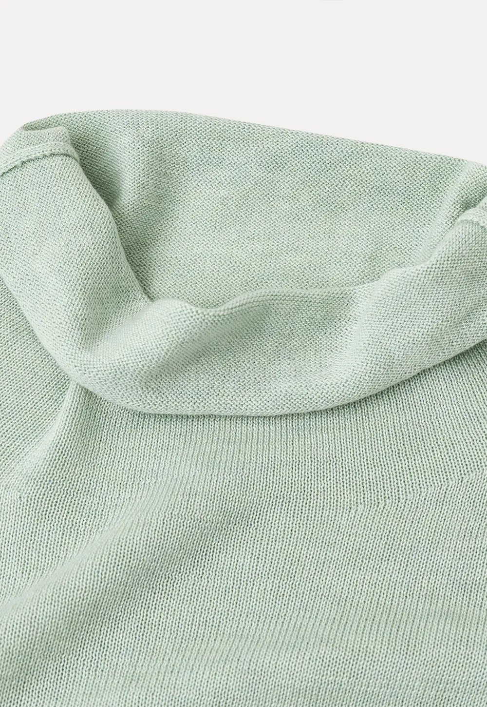 Turtleneck Ribbed Hem Woolen Knit Sweater