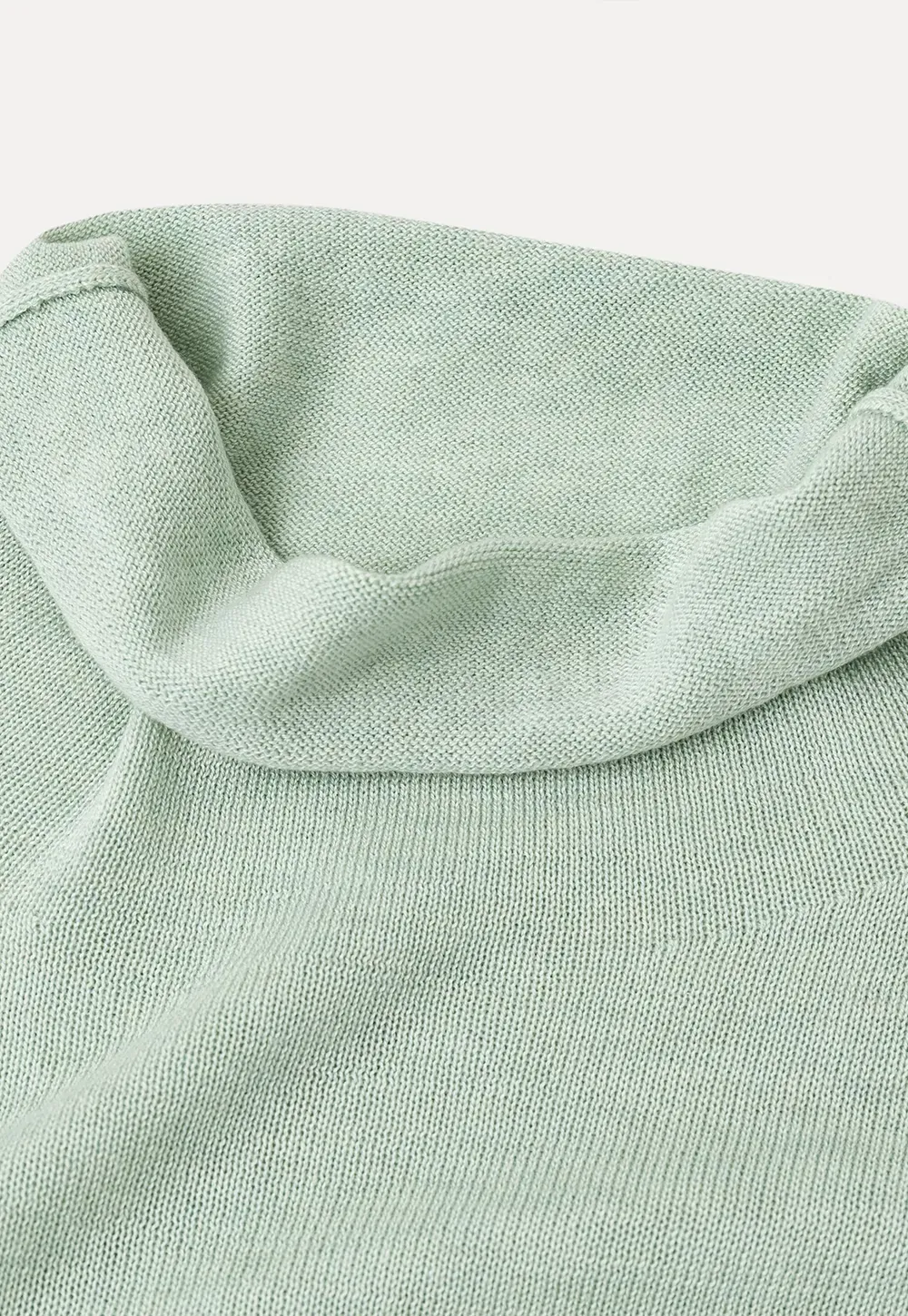 Turtleneck Ribbed Hem Woolen Knit Sweater