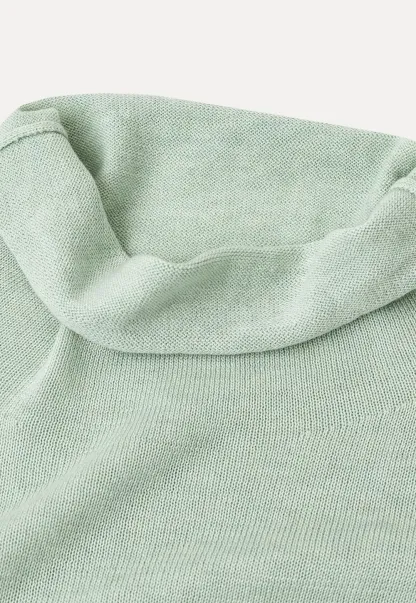 Turtleneck Ribbed Hem Woolen Knit Sweater