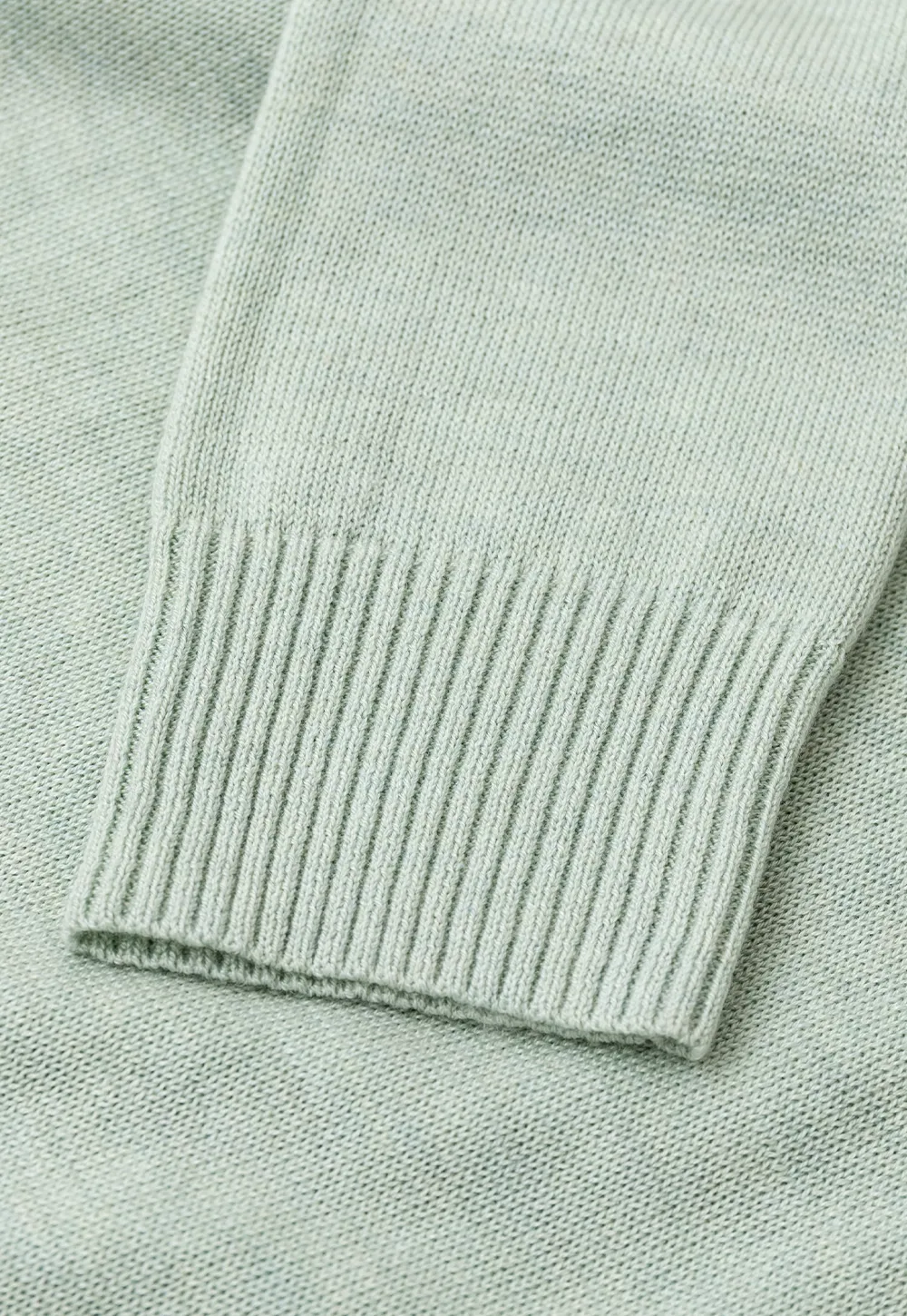 Turtleneck Ribbed Hem Woolen Knit Sweater