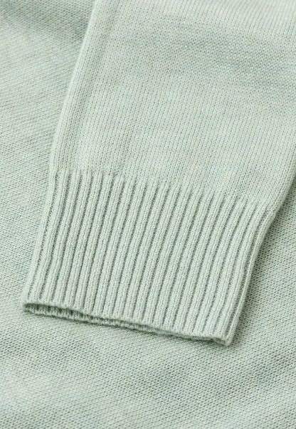 Turtleneck Ribbed Hem Woolen Knit Sweater