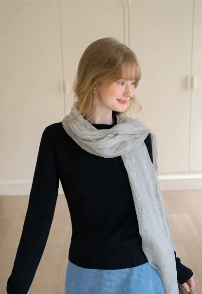 Turtleneck Ribbed Hem Woolen Knit Sweater
