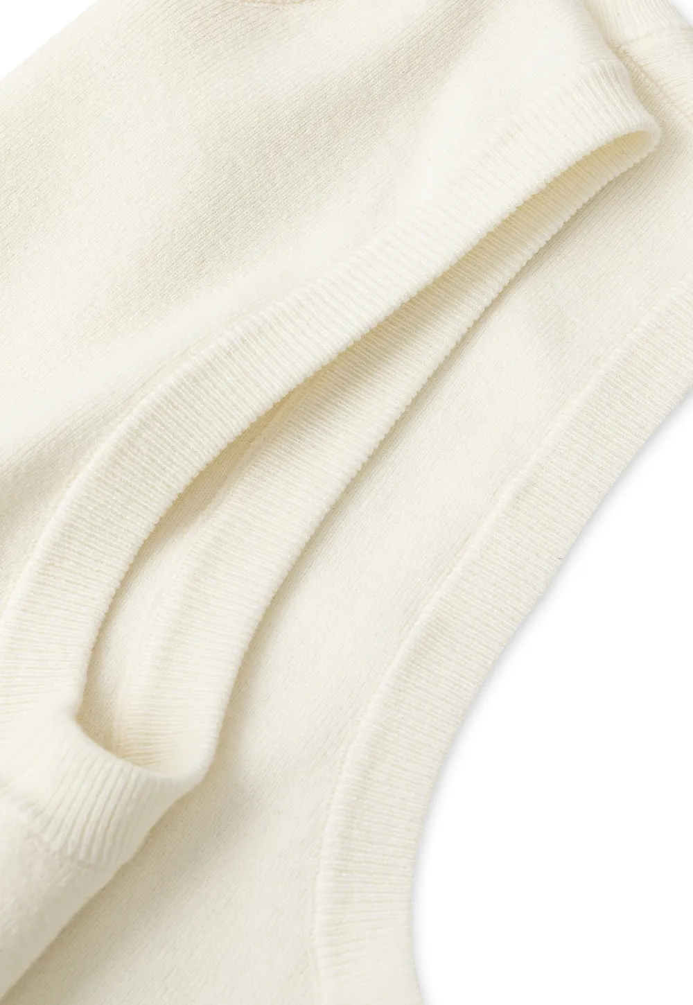 Sleeveless Henley Neck Wool Knit Top