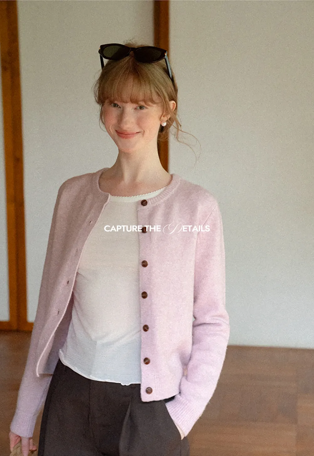 Peter Pan Collar Button Front Wool Knit Cardigan