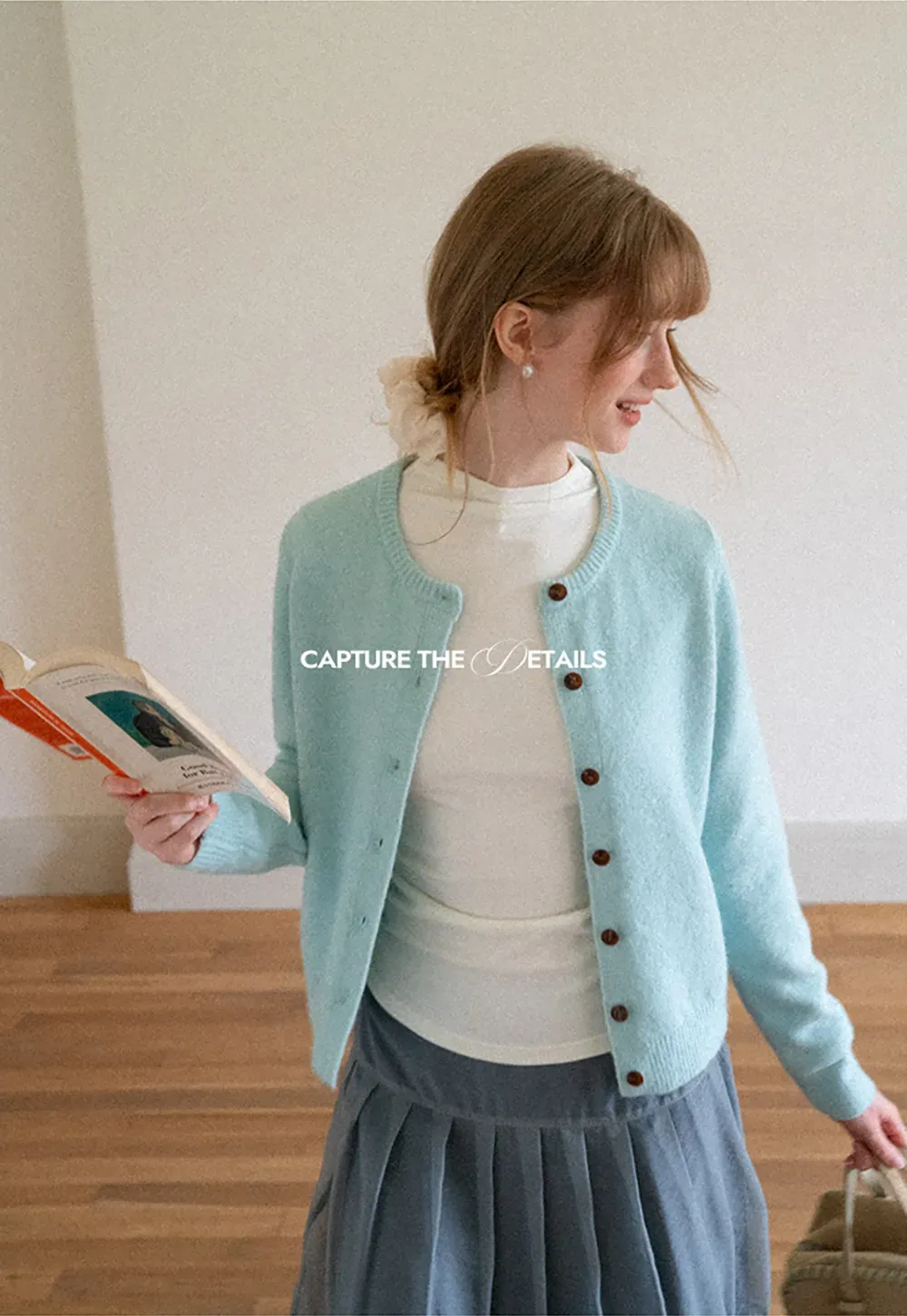 Peter Pan Collar Button Front Wool Knit Cardigan