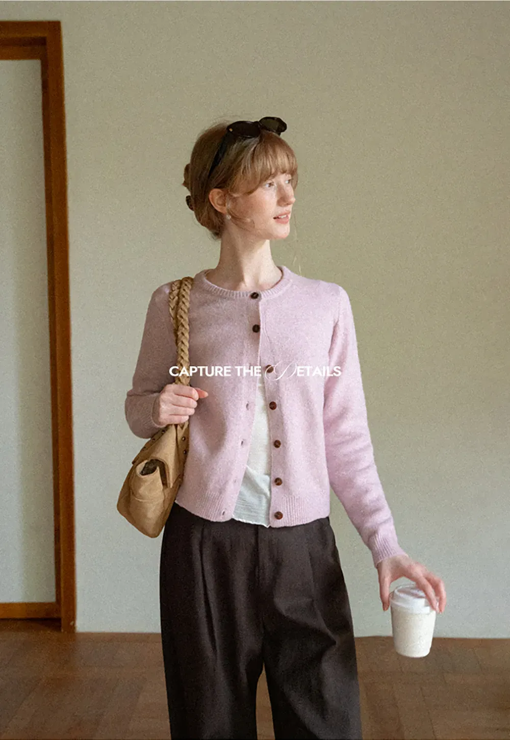 Peter Pan Collar Button Front Wool Knit Cardigan