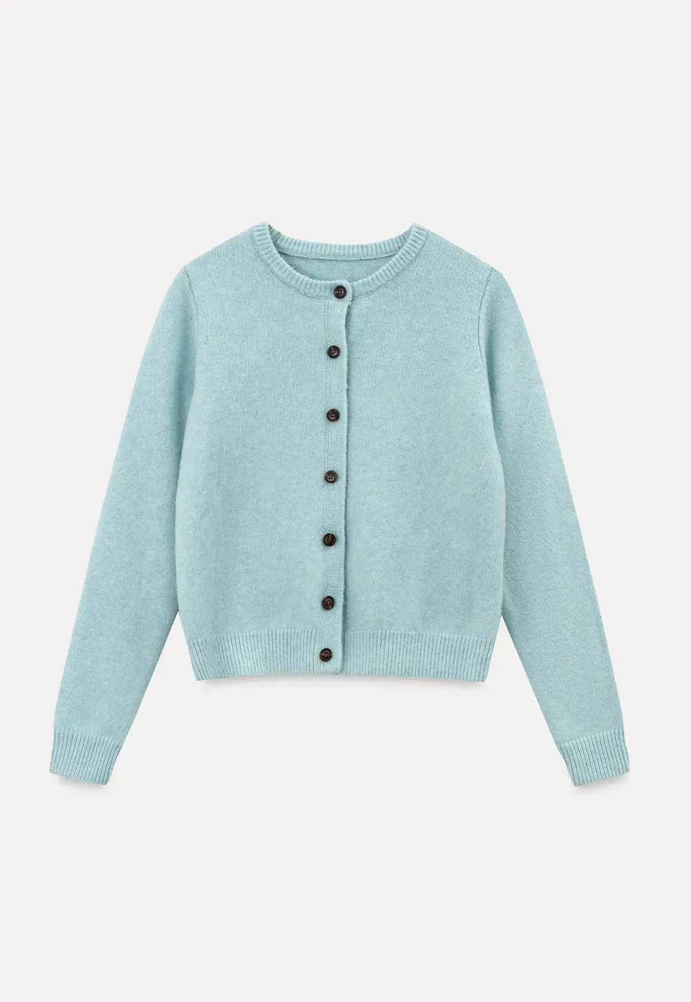 Peter Pan Collar Button Front Wool Knit Cardigan
