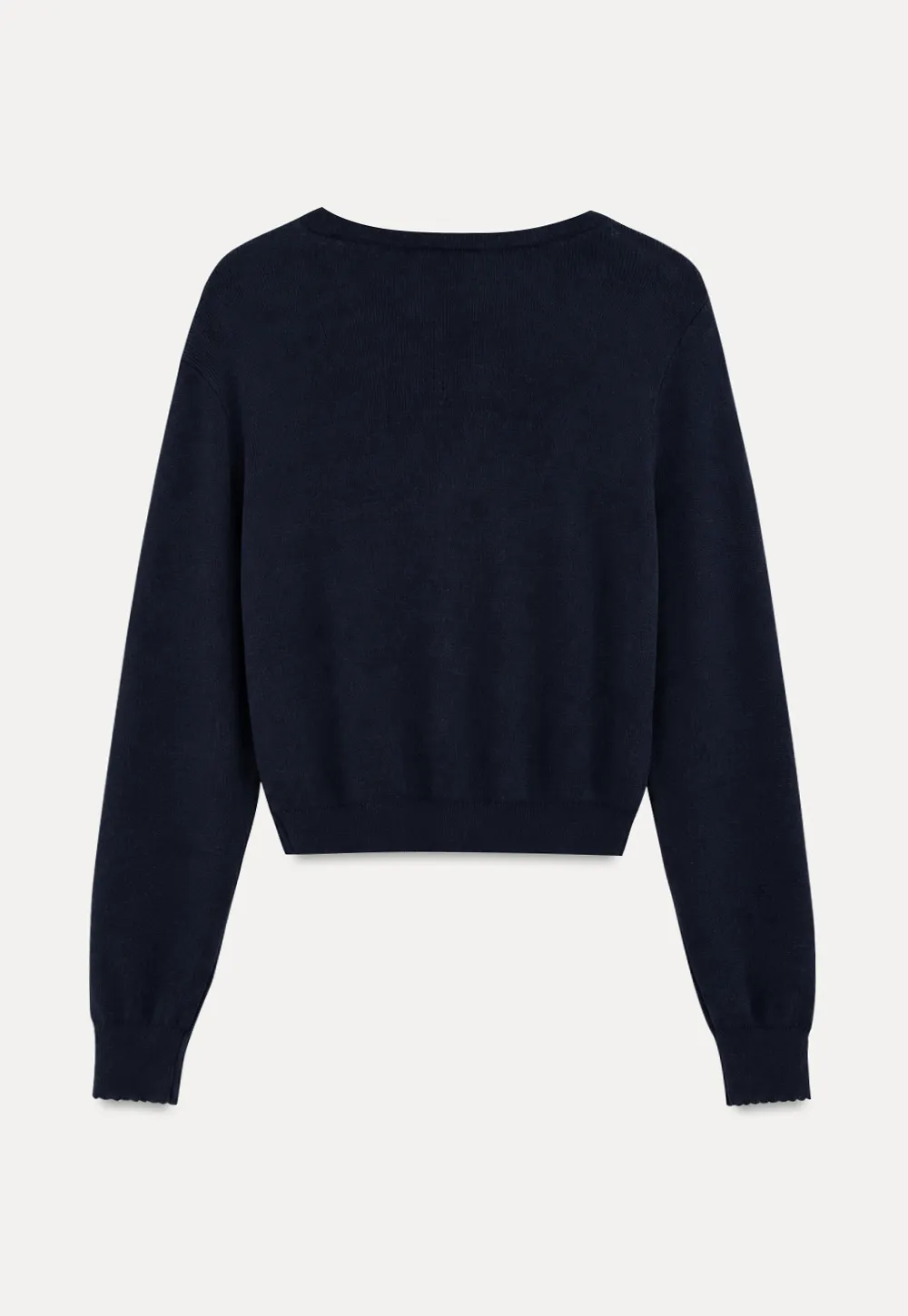Button Front Cardigan with Drawstring Detail Woolen Knit Sweater