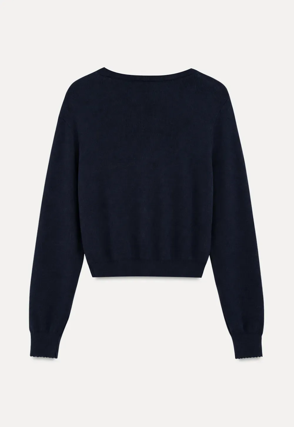 Button Front Cardigan with Drawstring Detail Woolen Knit Sweater