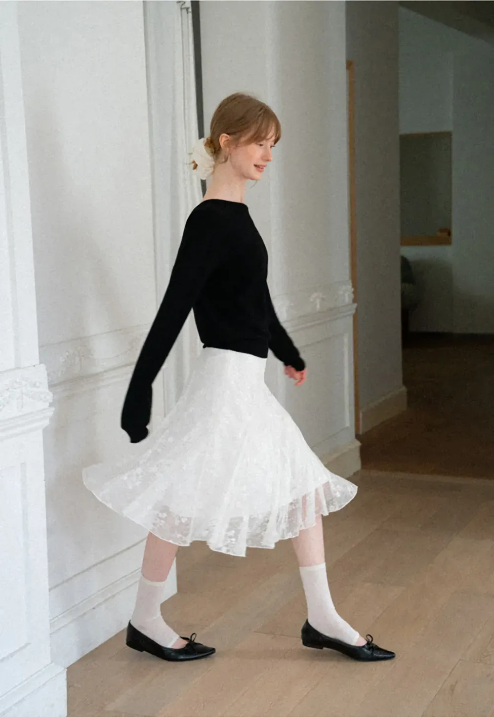 Off Shoulder Long Sleeve Woolen Knit Sweater