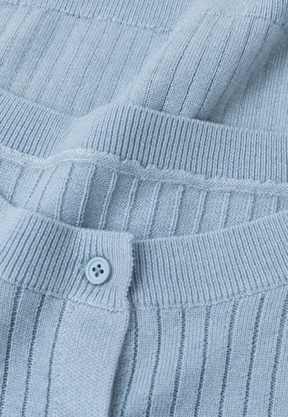 Ribbed Knit Cardigan with Button Front
