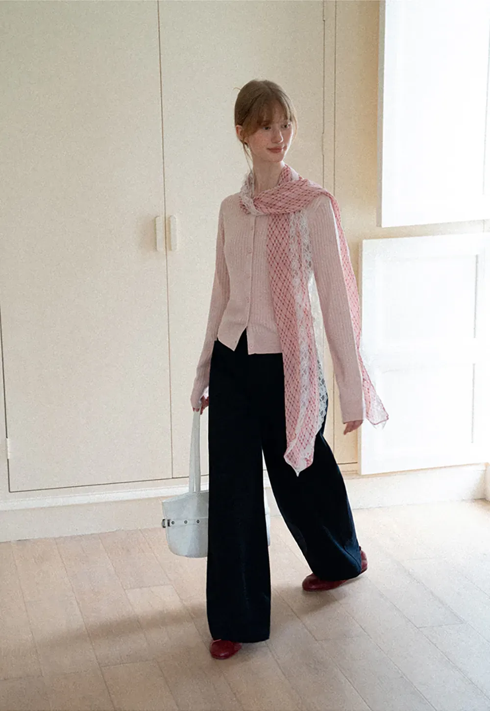 Ribbed Knit Cardigan with Button Front