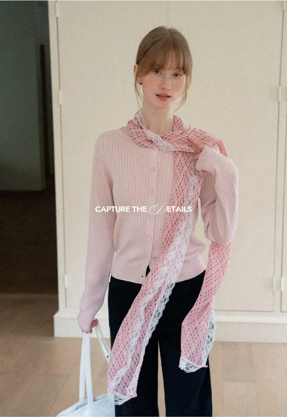 Ribbed Knit Cardigan with Button Front