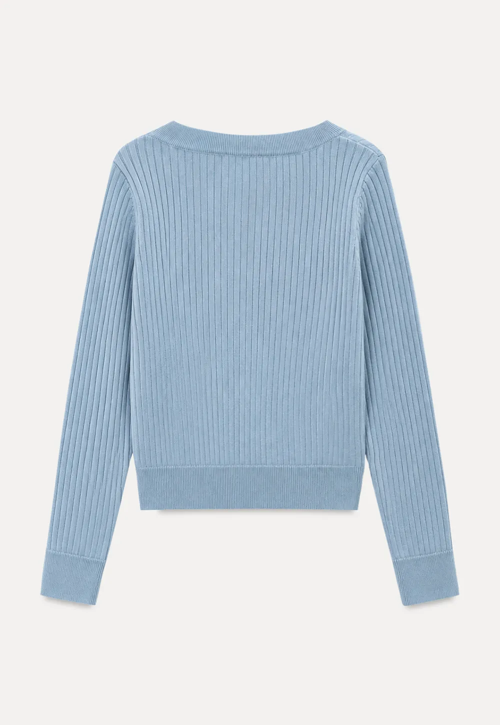 Ribbed Knit Cardigan with Button Front