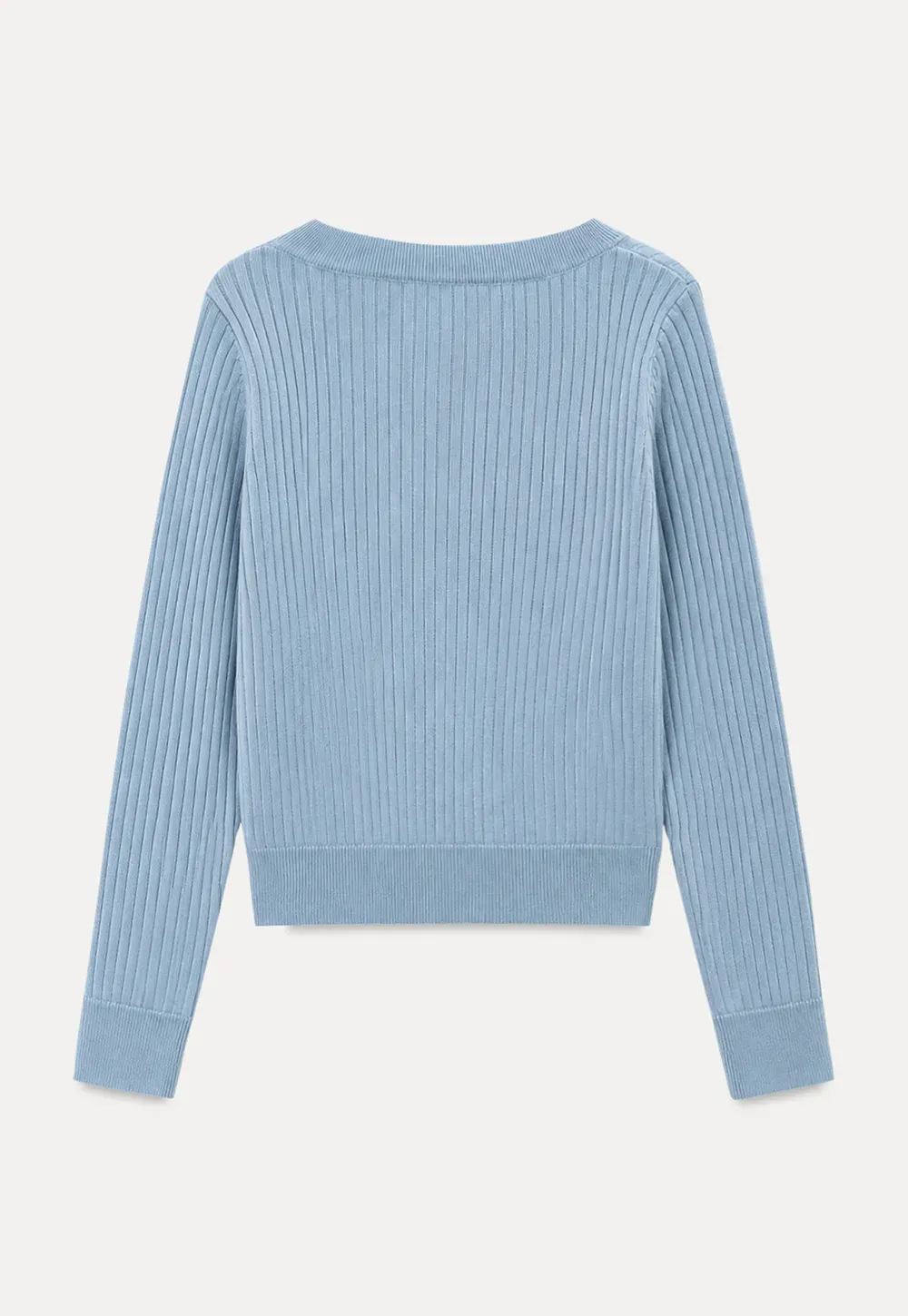 Ribbed Knit Cardigan with Button Front