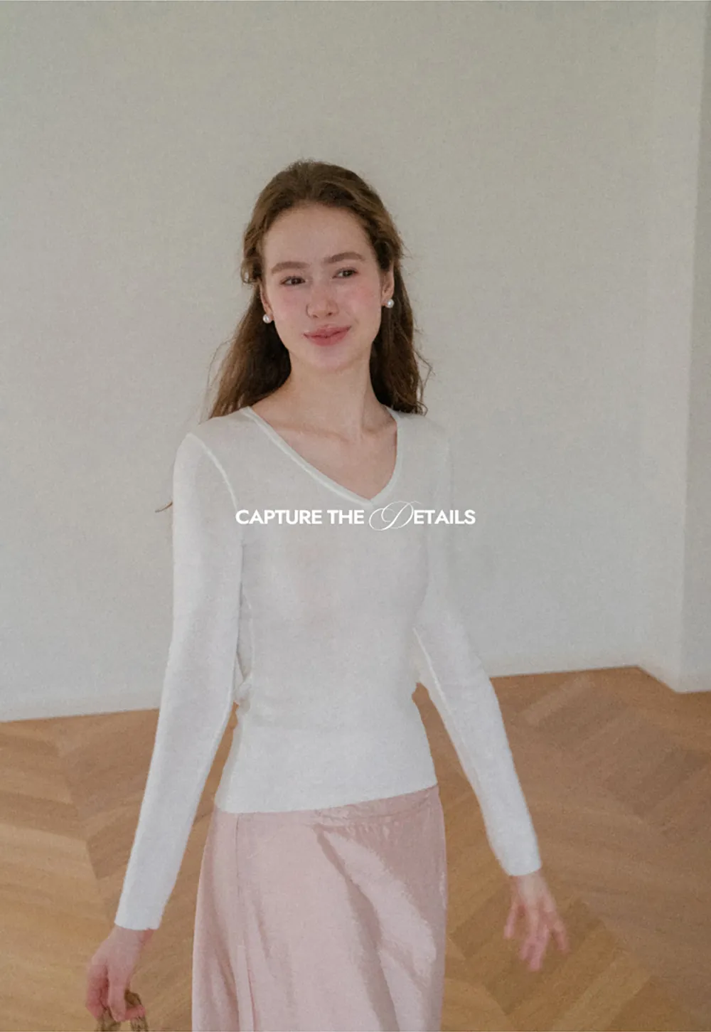 V Neck Long Sleeve Wool Knit Sweater