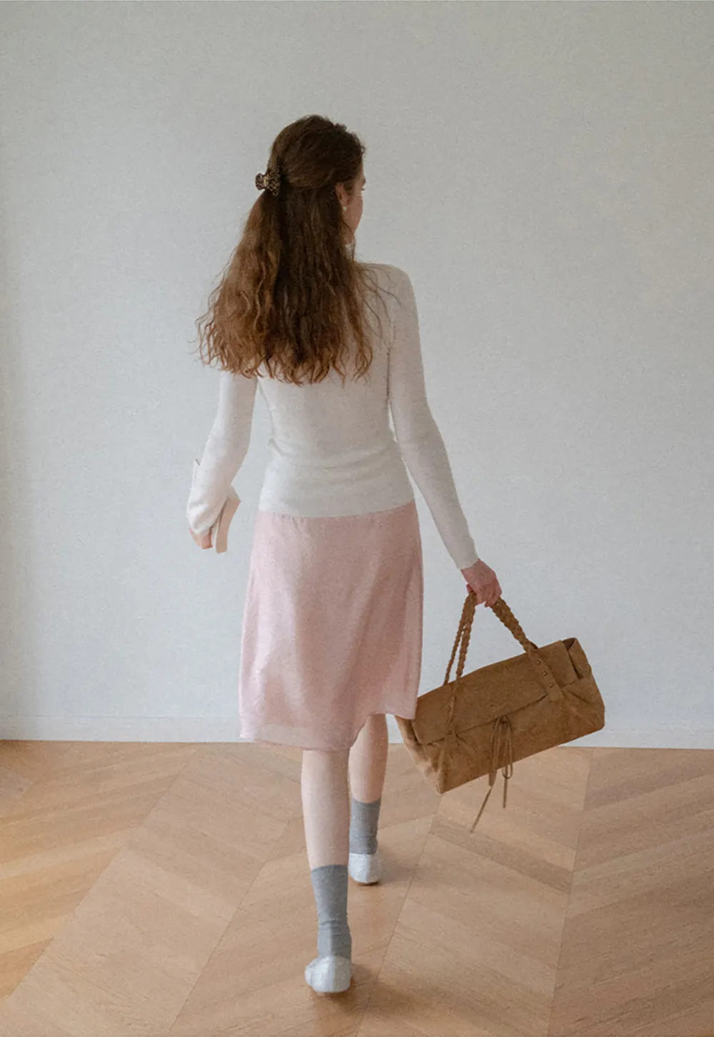 V Neck Long Sleeve Wool Knit Sweater