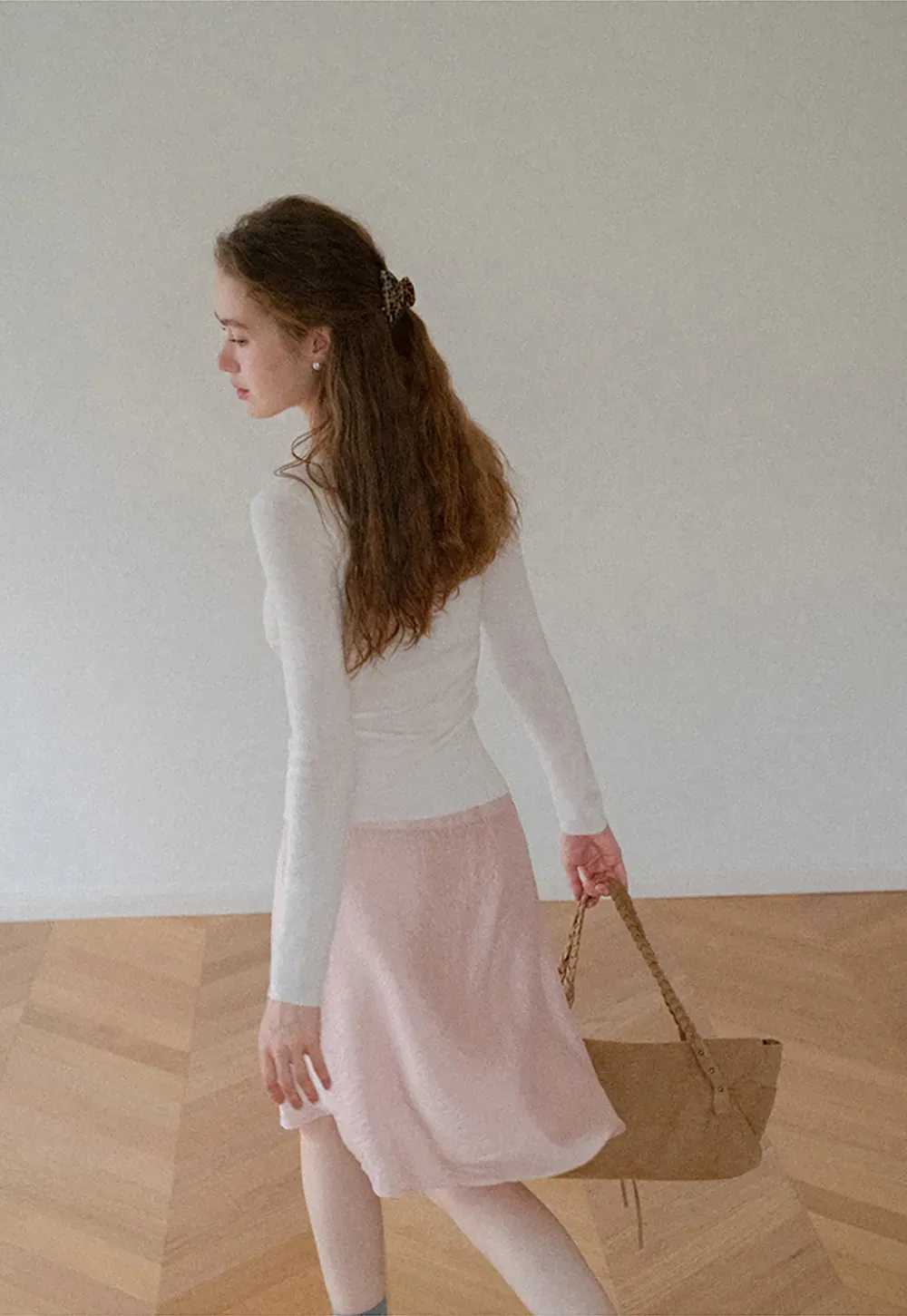 V Neck Long Sleeve Wool Knit Sweater