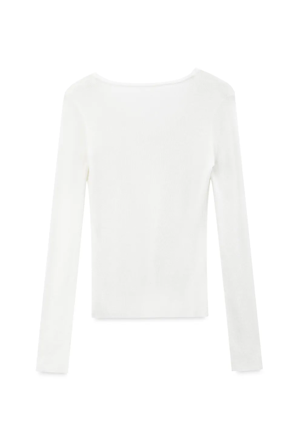 V Neck Long Sleeve Wool Knit Sweater