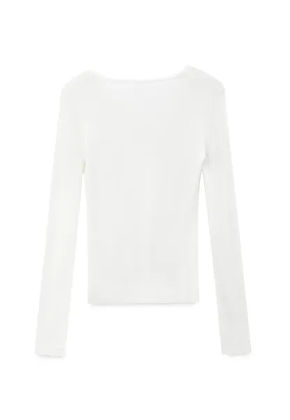 V Neck Long Sleeve Wool Knit Sweater