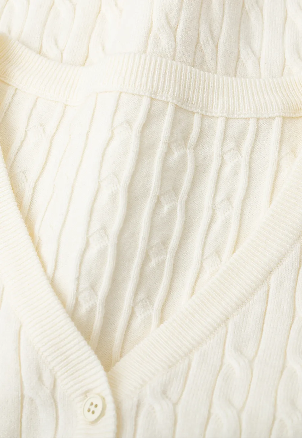 V Neck Lace Trim Ribbed Knit Sweater