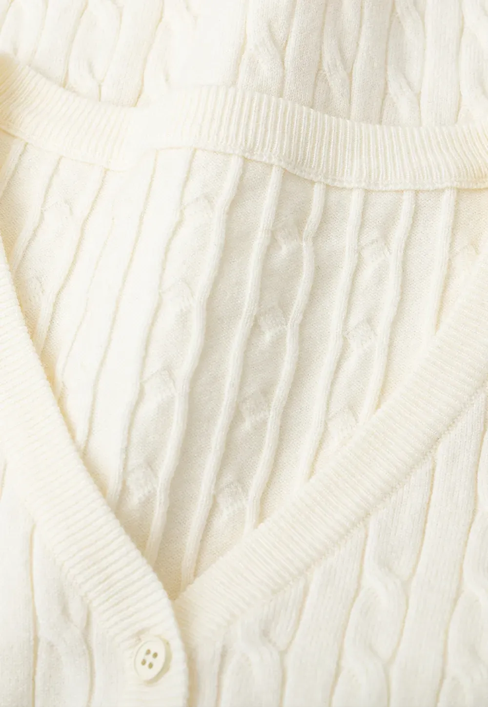 V Neck Lace Trim Ribbed Knit Sweater