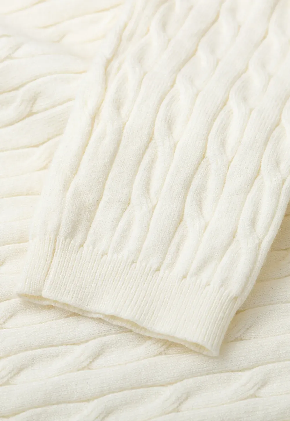 V Neck Lace Trim Ribbed Knit Sweater