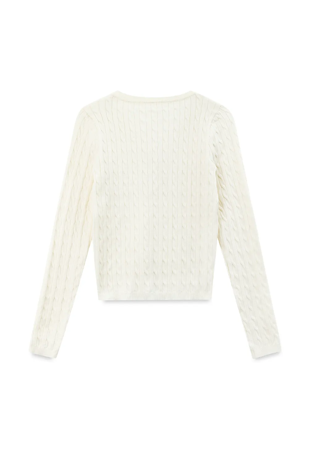 V Neck Lace Trim Ribbed Knit Sweater