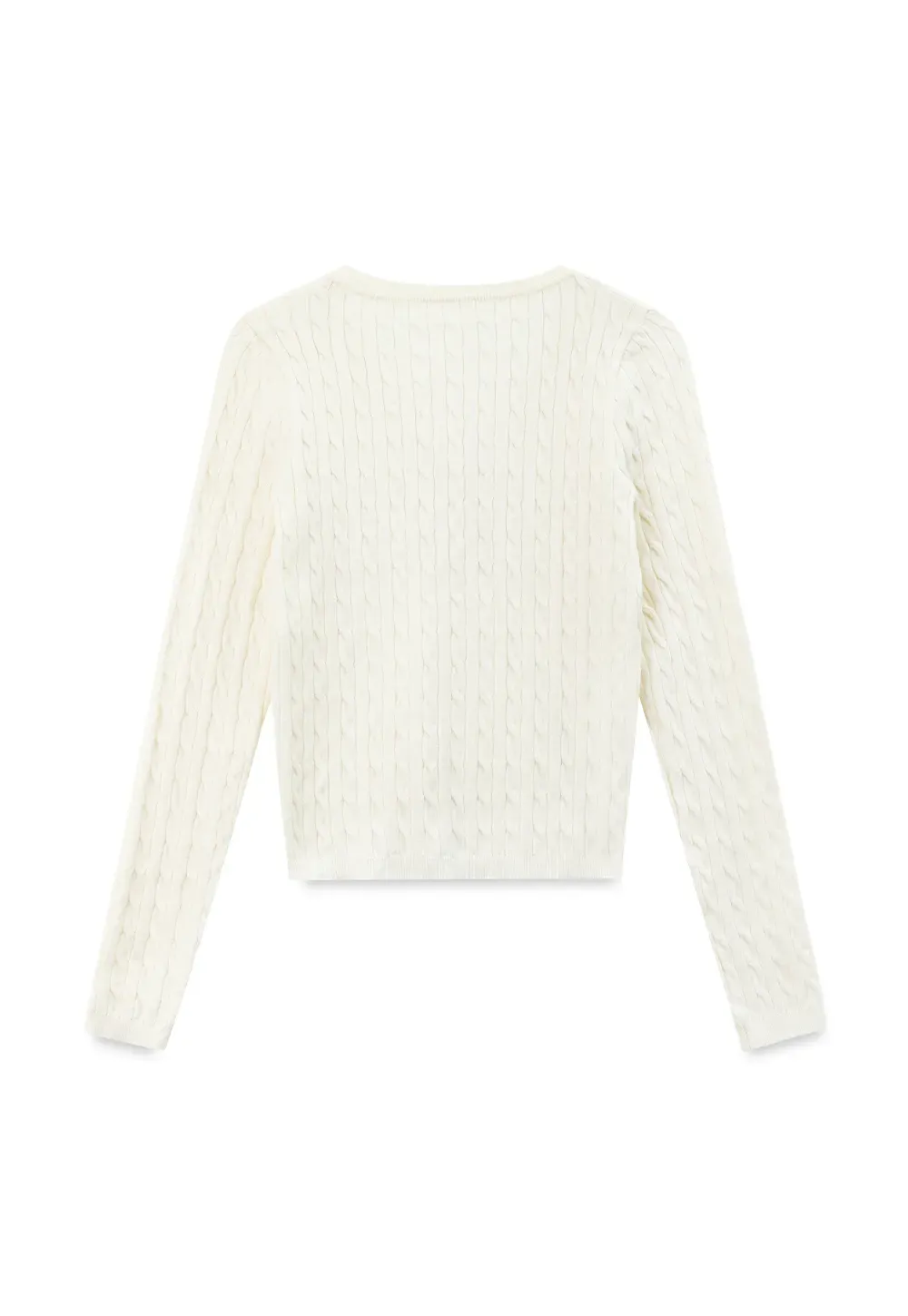 V Neck Lace Trim Ribbed Knit Sweater