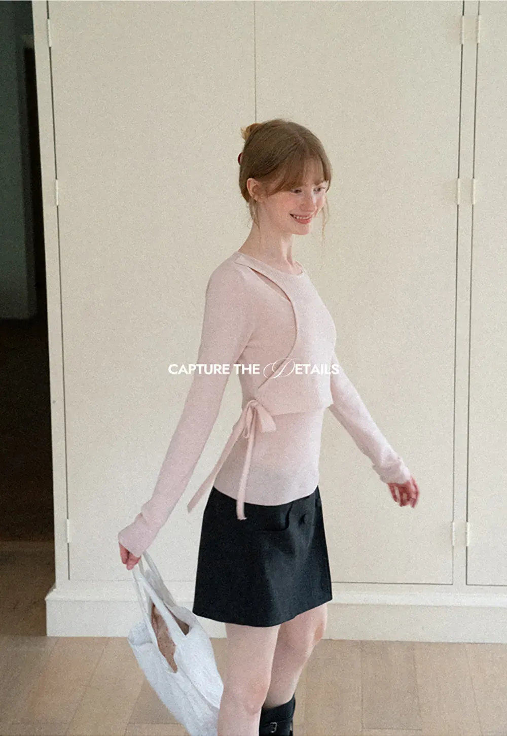 Asymmetrical Cutout Ribbed Knit Sweater