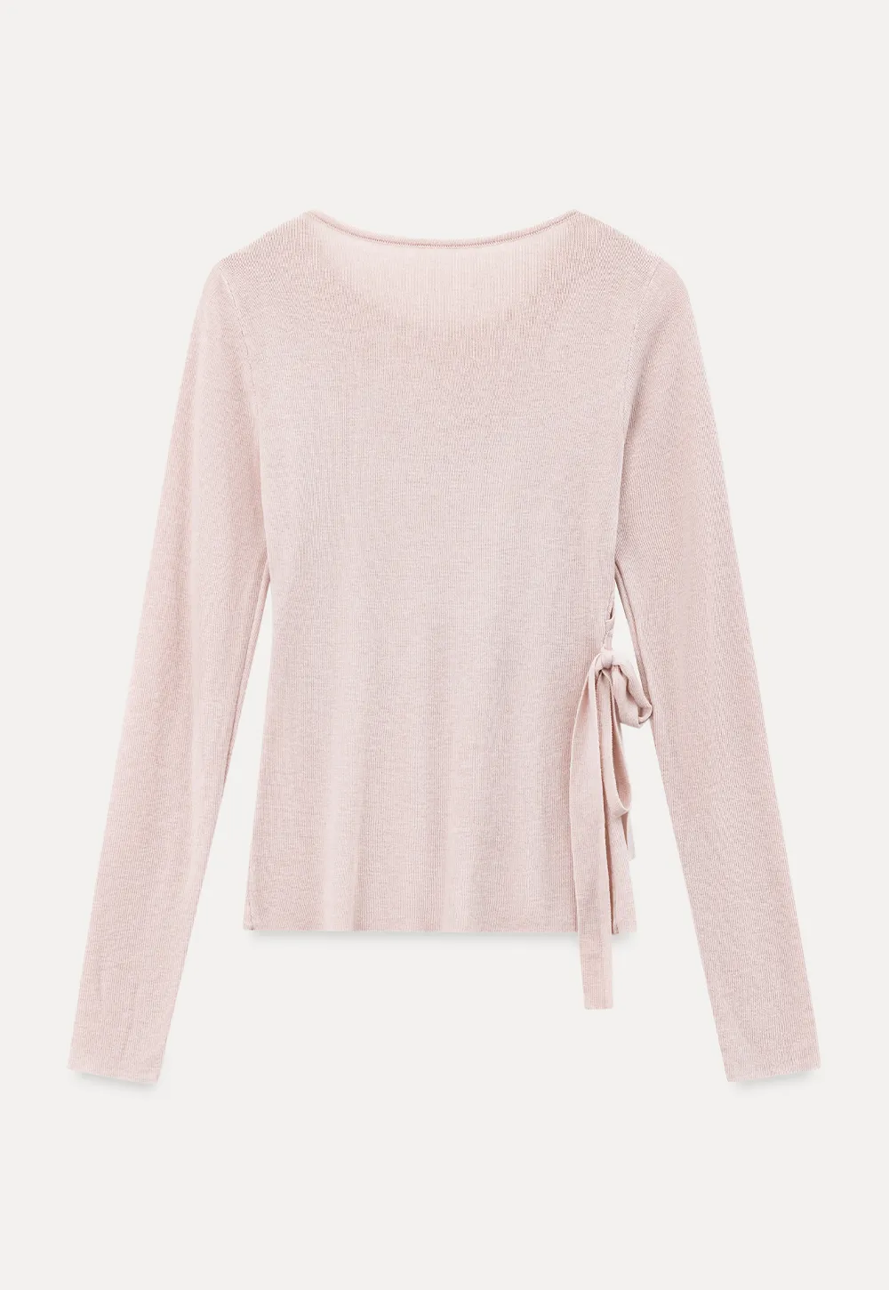 Asymmetrical Cutout Ribbed Knit Sweater