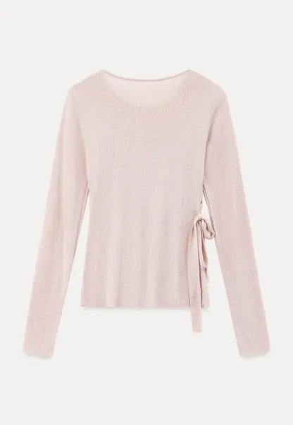 Asymmetrical Cutout Ribbed Knit Sweater