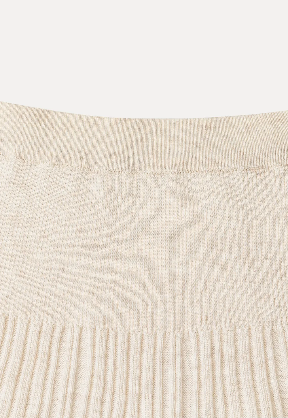 Tiered Pleated Knit Midi Skirt