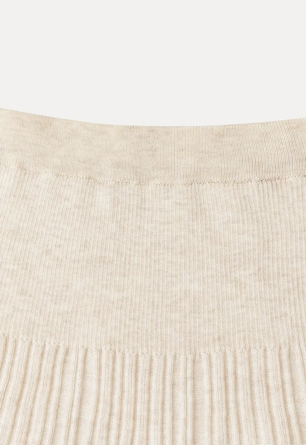 Tiered Pleated Knit Midi Skirt