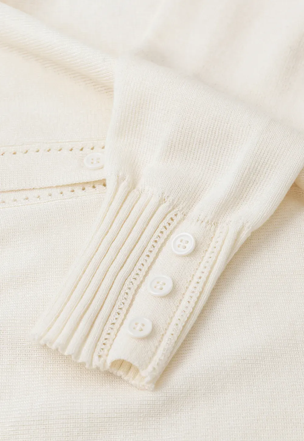 Ruffled Collar Button Front Knit Cardigan