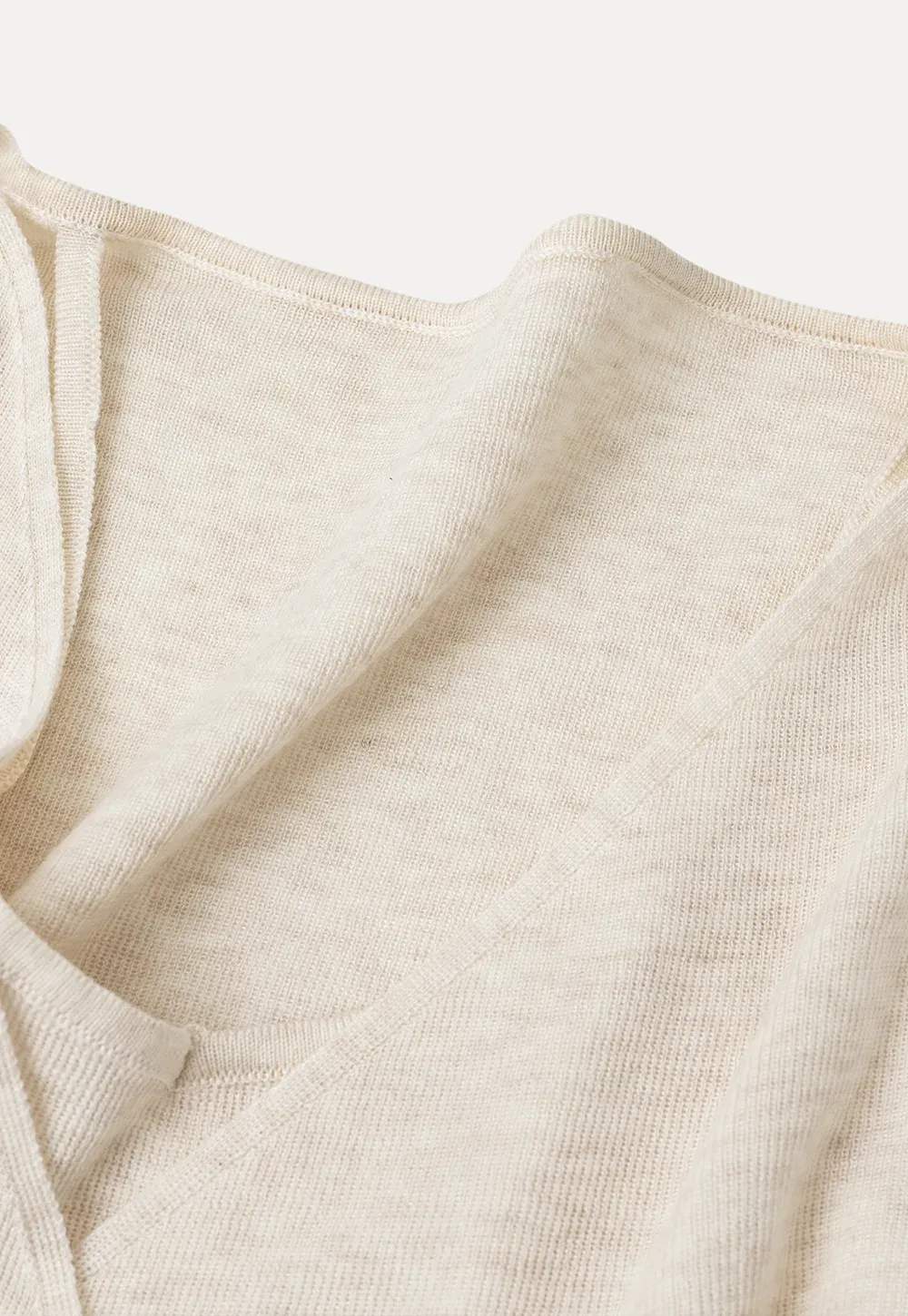 Wrap Front V Neck Long Sleeve Knit Sweater