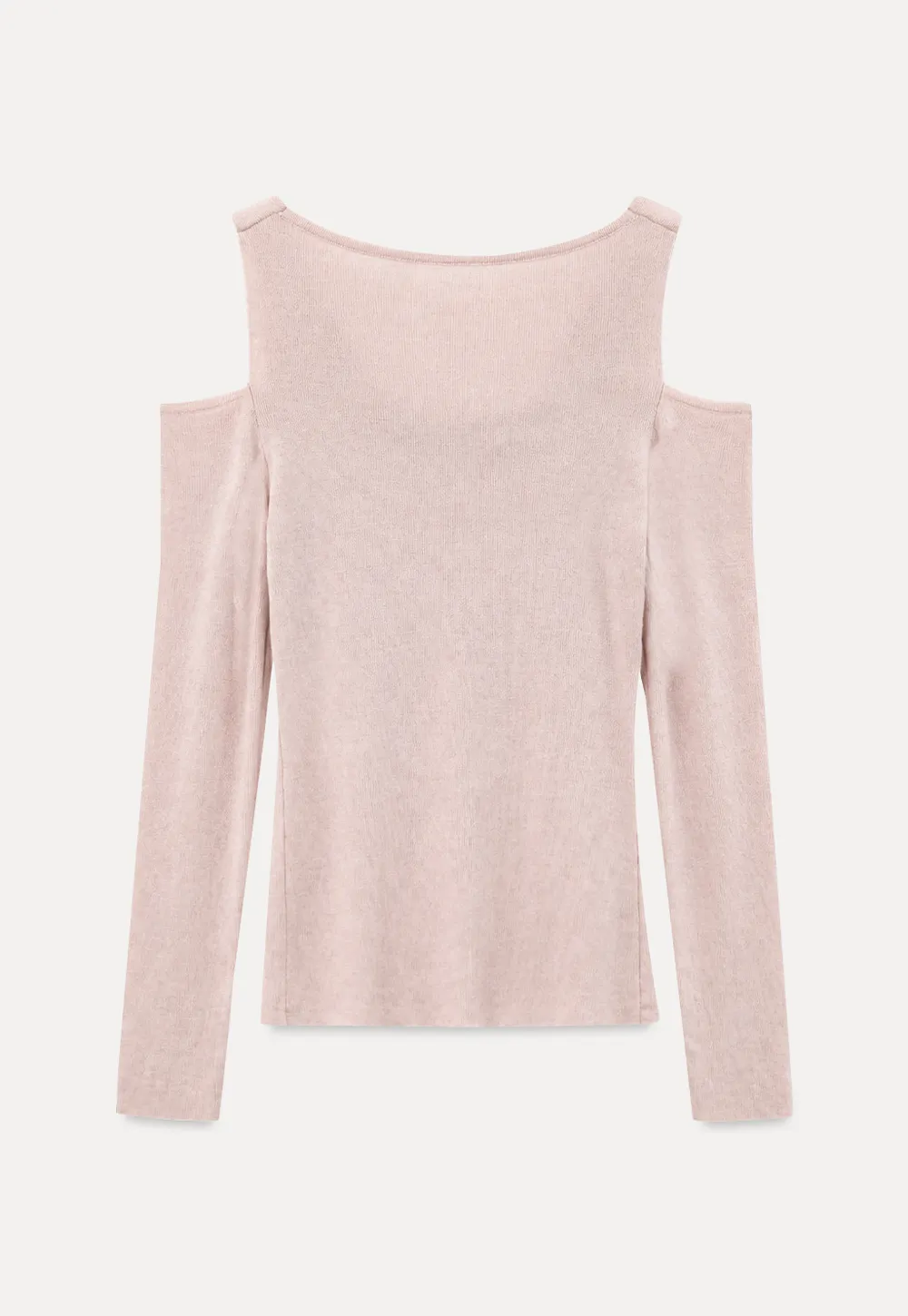 Off Shoulder Cowl Neck Long Sleeve Woolen Knit Sweater