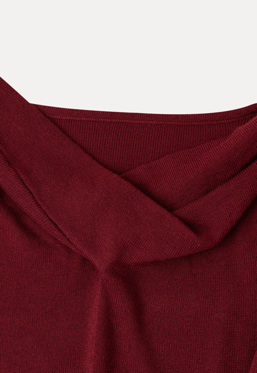 Asymmetrical Cowl Neck Woolen Knit Sweater