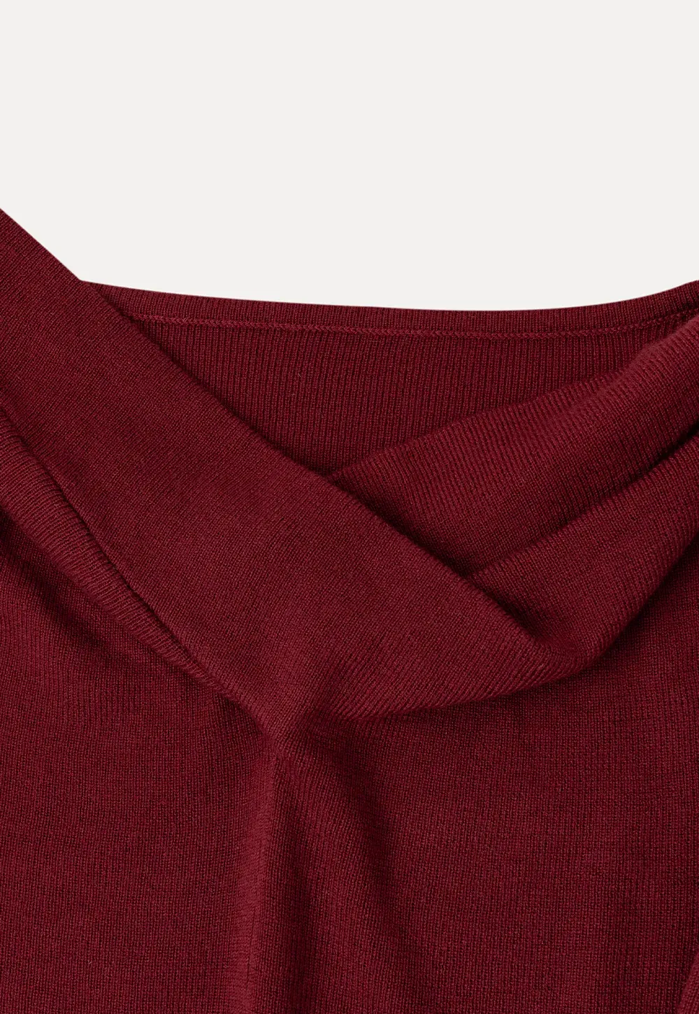 Asymmetrical Cowl Neck Woolen Knit Sweater