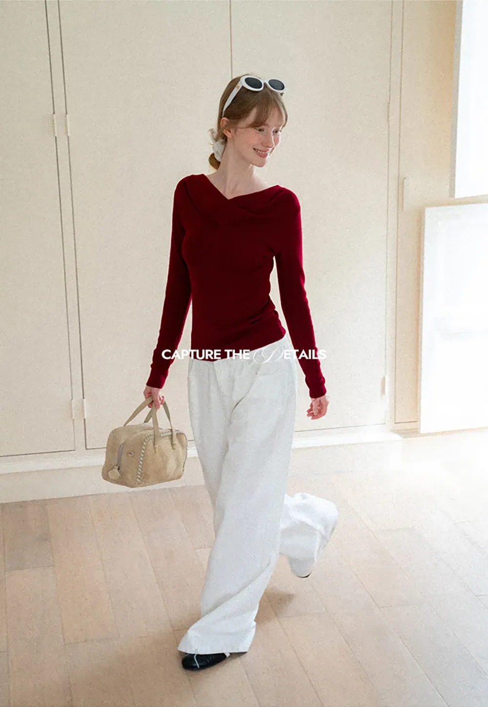 Asymmetrical Cowl Neck Woolen Knit Sweater