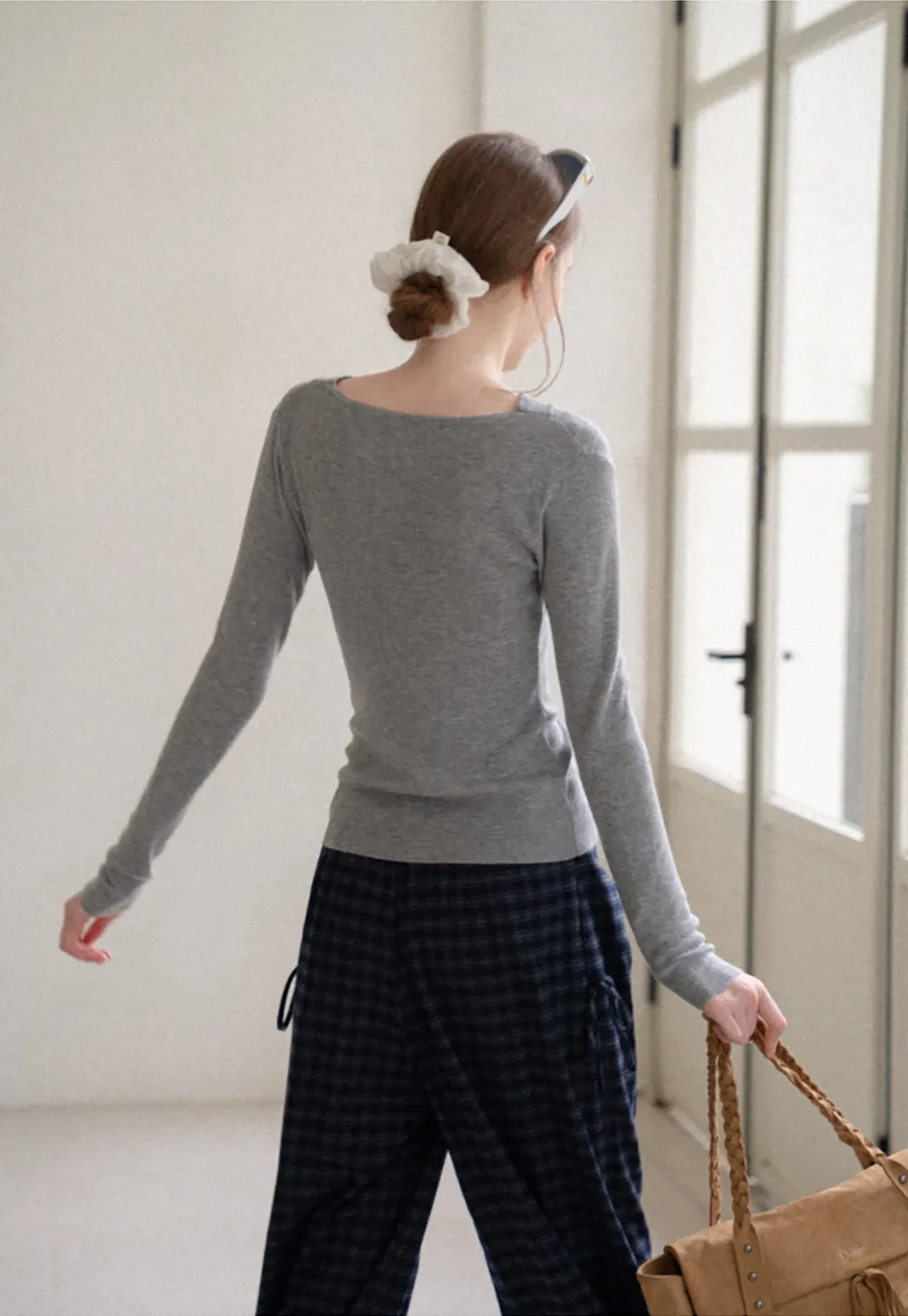 Asymmetrical Cowl Neck Woolen Knit Sweater