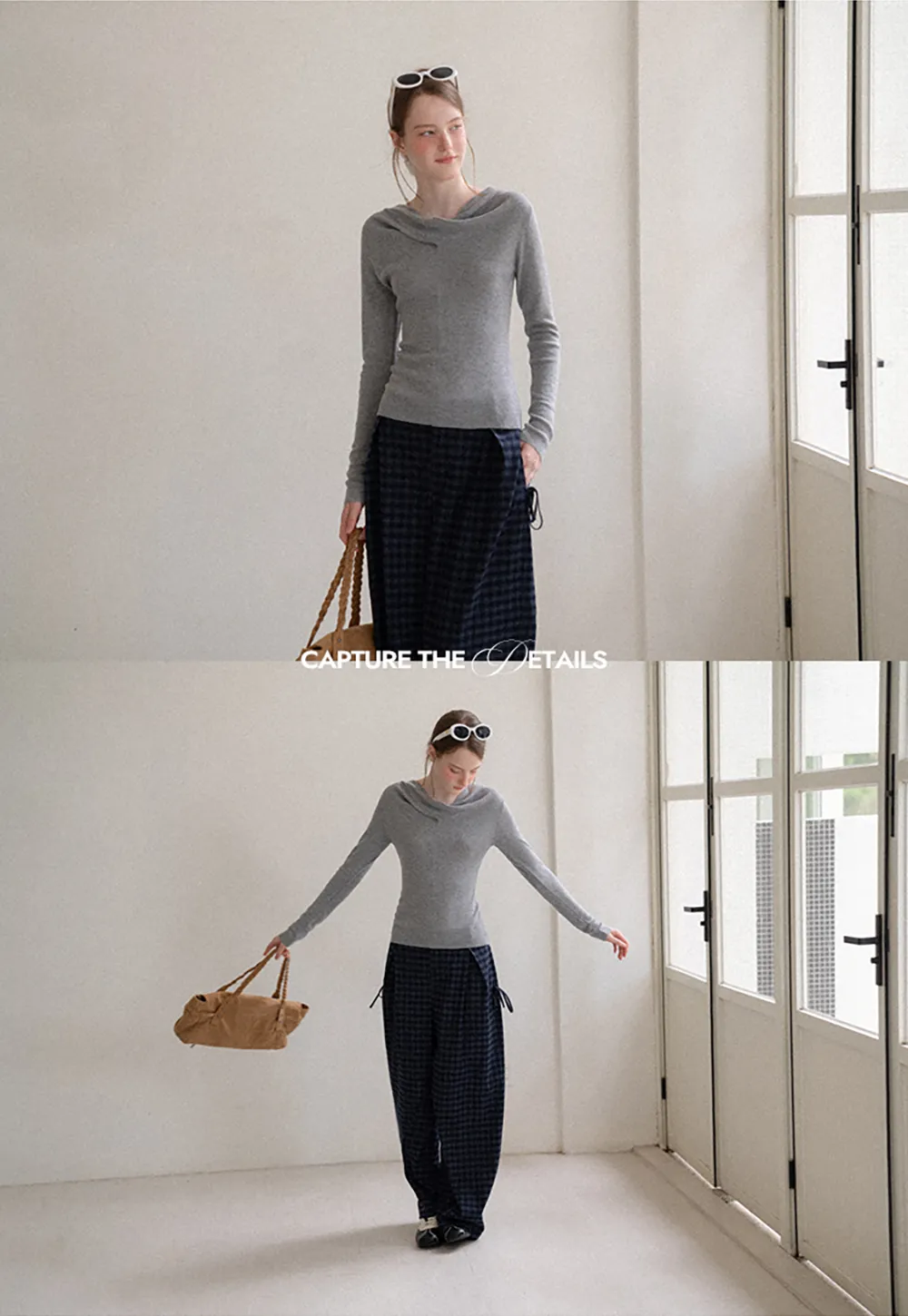 Asymmetrical Cowl Neck Woolen Knit Sweater