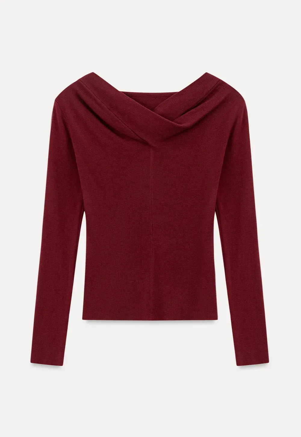 Asymmetrical Cowl Neck Woolen Knit Sweater