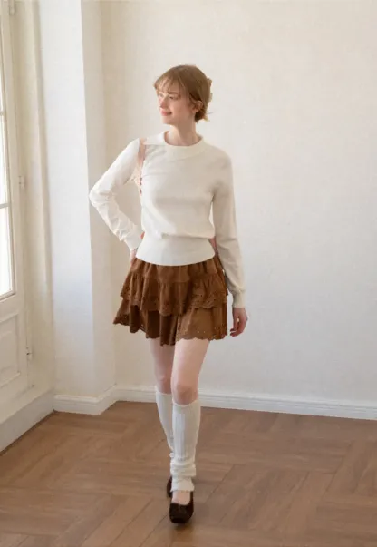 Peter Pan Collar Woolen Knit Sweater