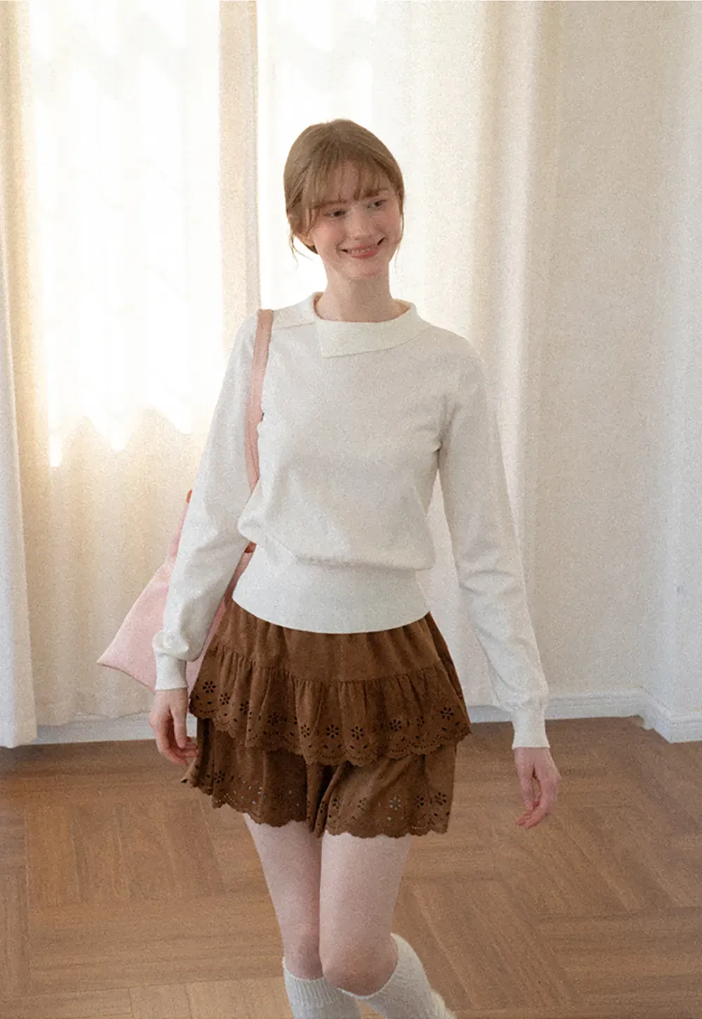 Peter Pan Collar Woolen Knit Sweater