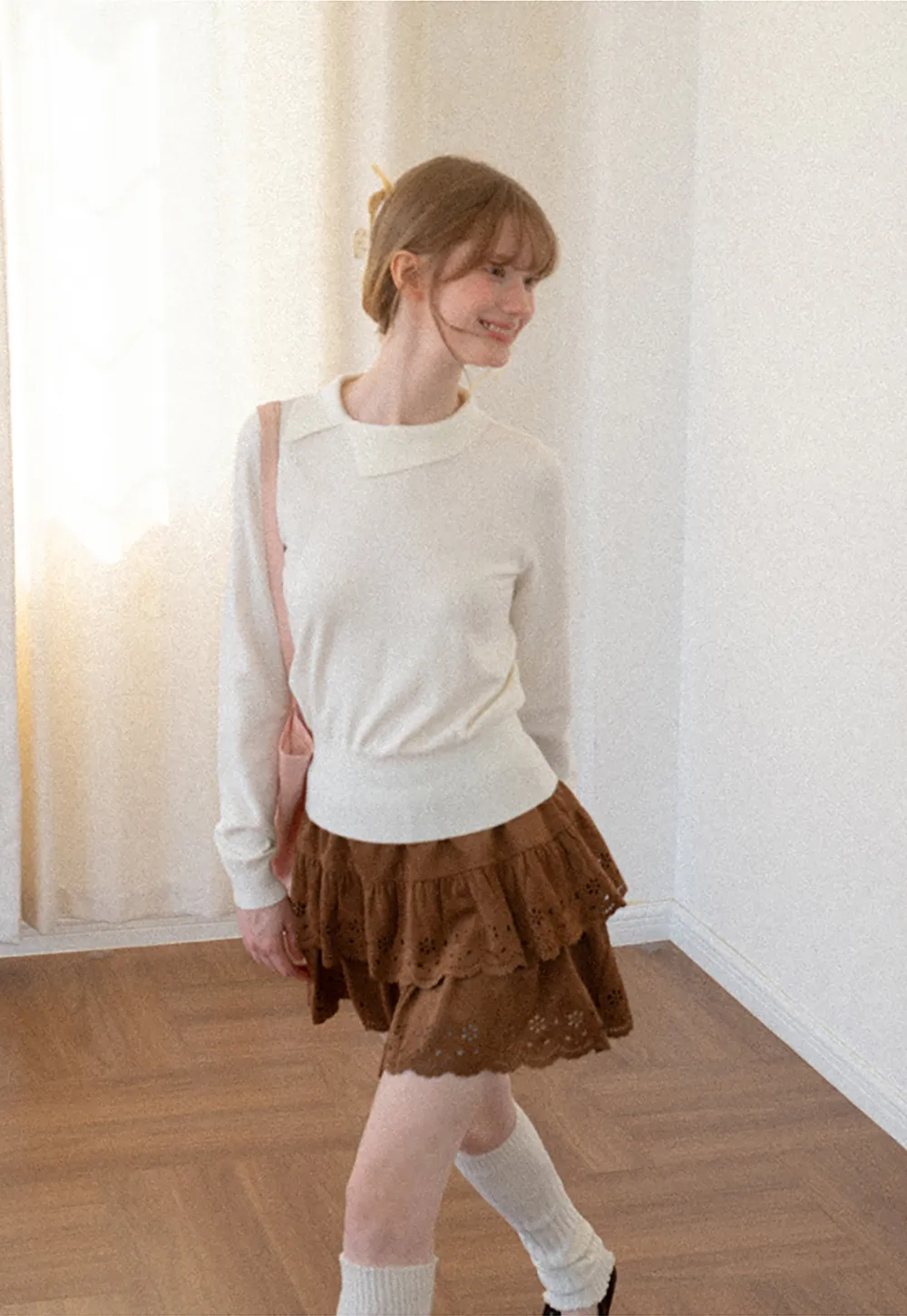 Peter Pan Collar Woolen Knit Sweater