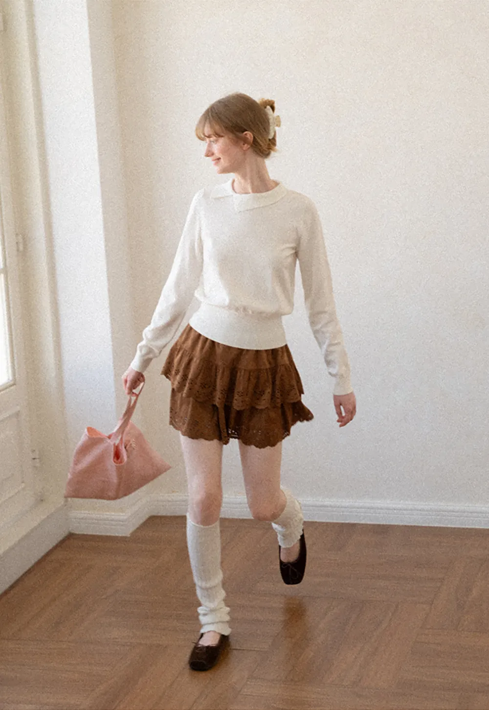 Peter Pan Collar Woolen Knit Sweater