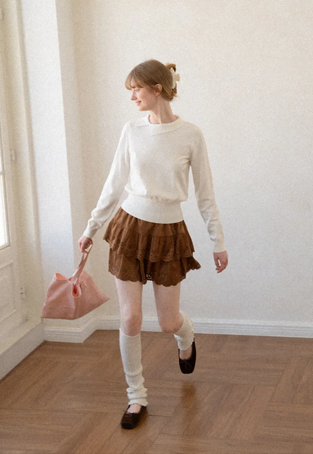 Peter Pan Collar Woolen Knit Sweater